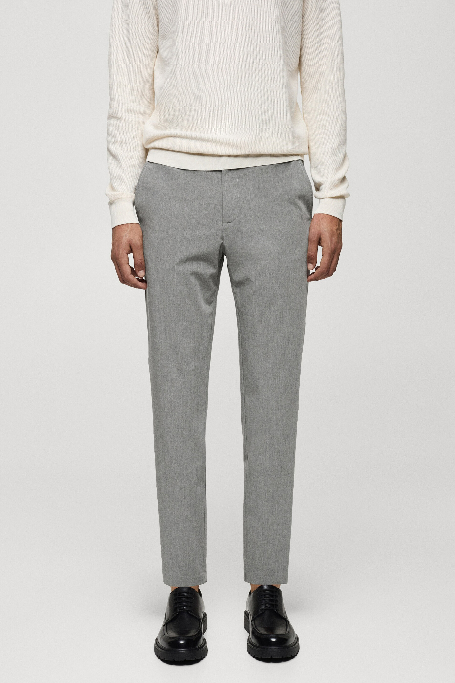 Pantalon de saison Gris Mango 77014436 MNG 24 GREY ZEB